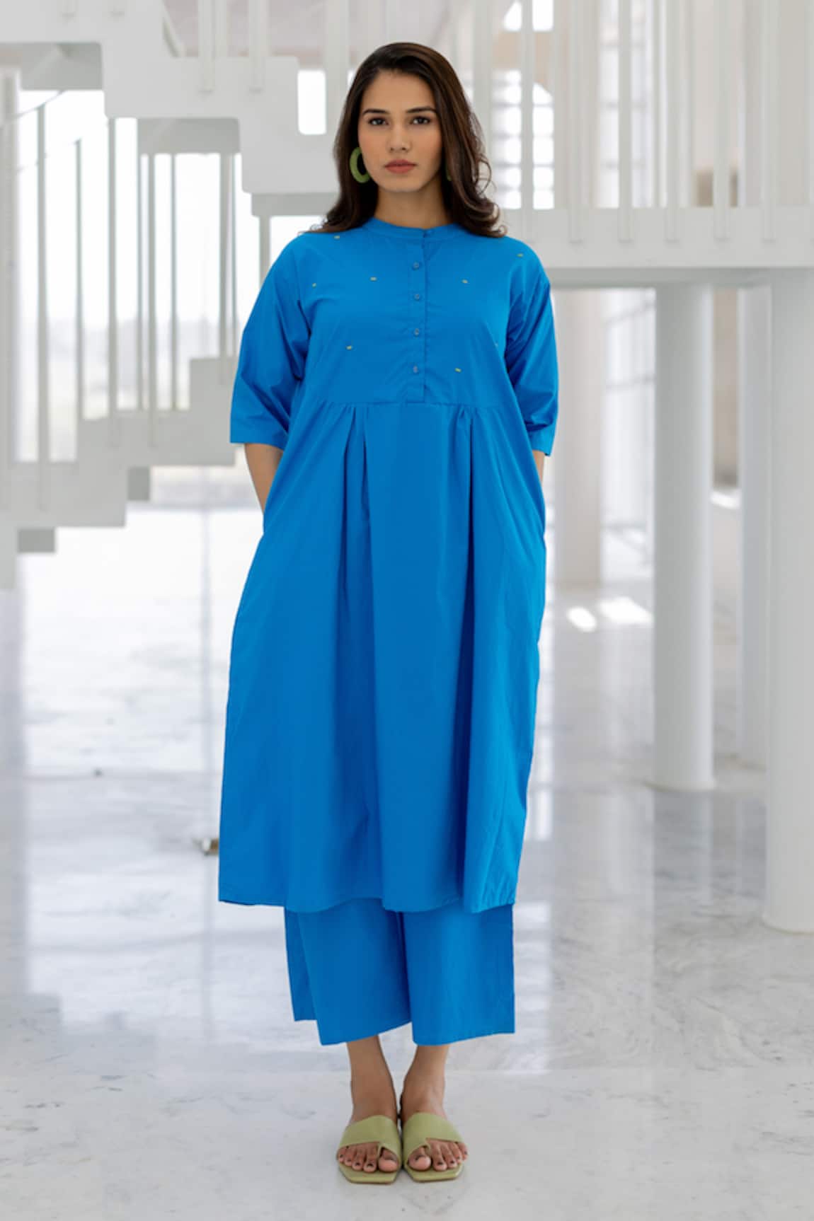 Silai Studio Azure Horizon Tunic Co-Ord Set 