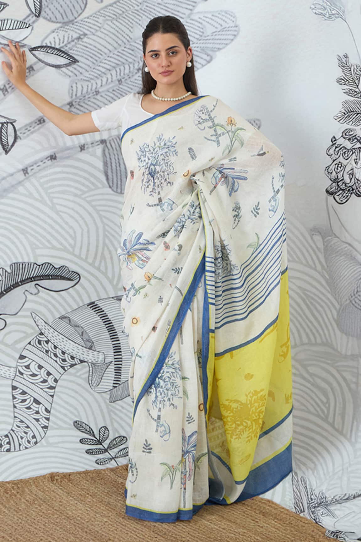 Shivani Bhargava Digital Print Jungle Saree 