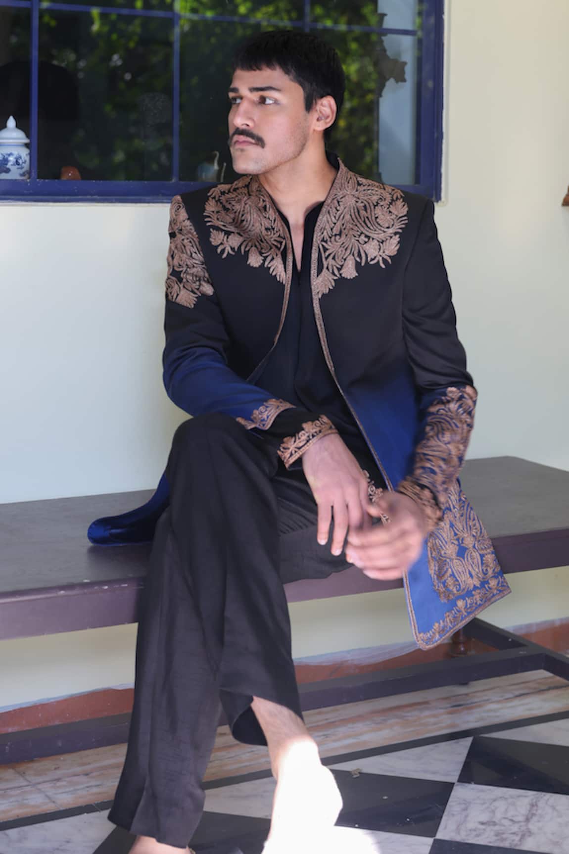 Angad Creations Designer Tilla Thread Work Kurta Set 