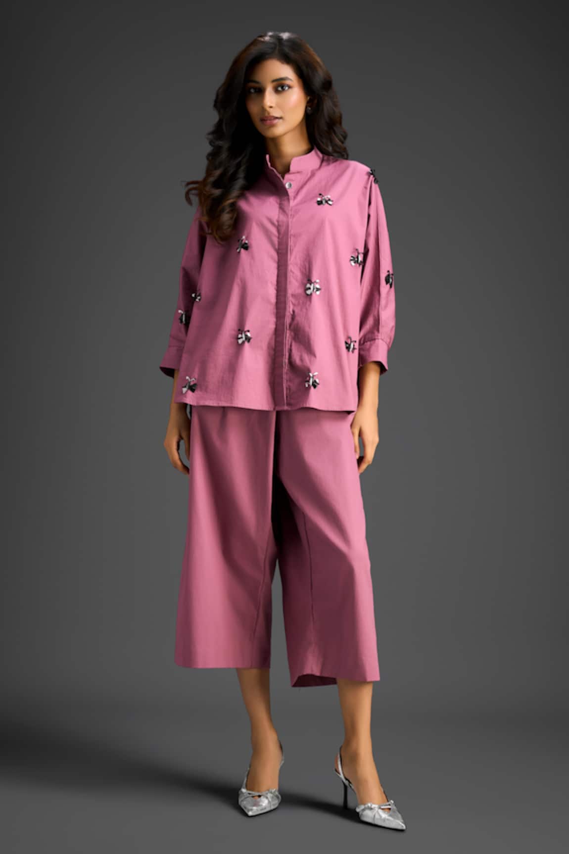 Deepika Arora Designer Pink Shirt & Pant Set 