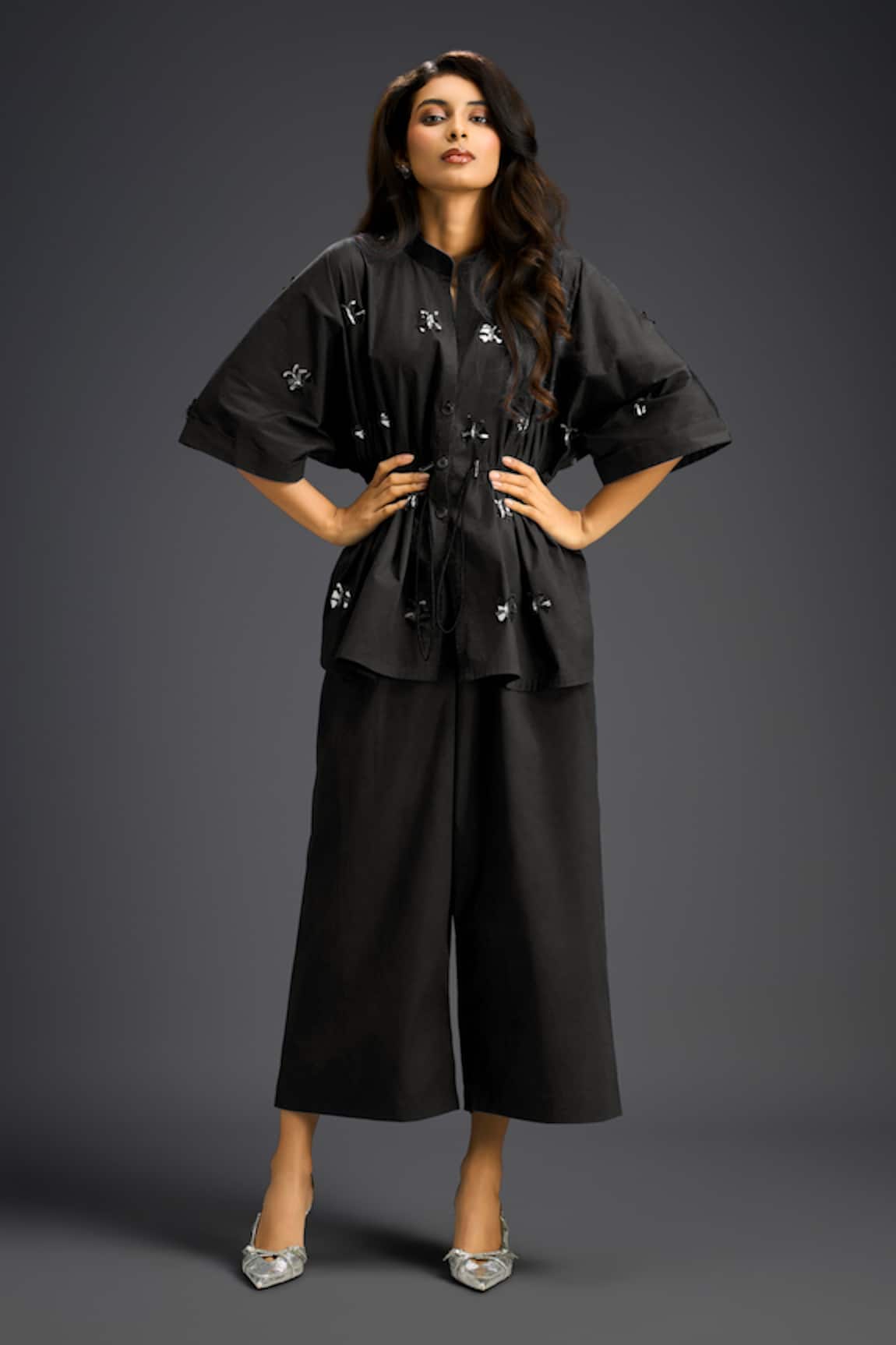 Deepika Arora Designer Black Shirt & Pant Set 