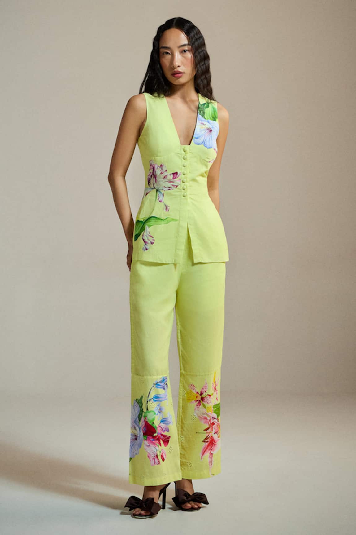 THE IASO Wildflower Print Vest Top 