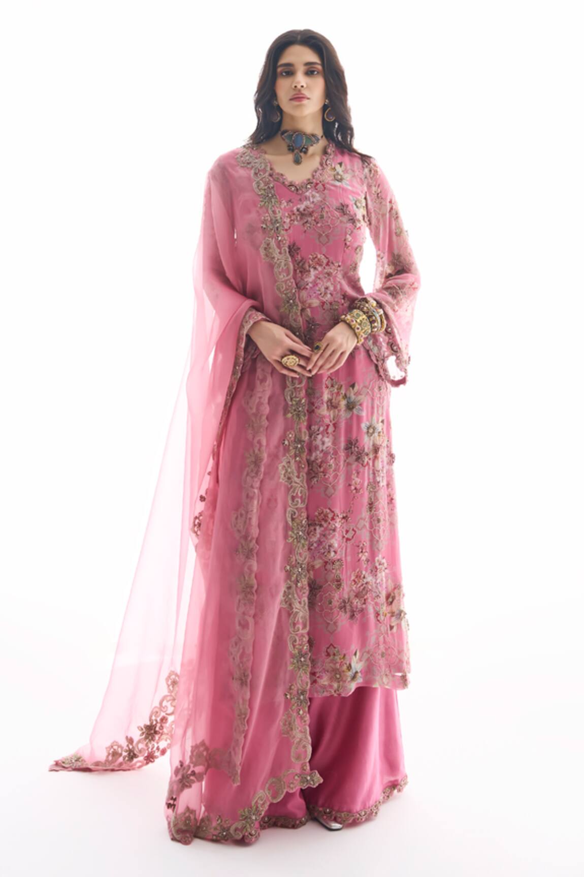 Ridhima Bhasin Pink Veda Kurta Set 