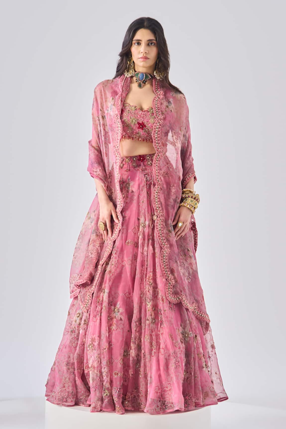 Ridhima Bhasin Pink Designer Rahi Lehenga Set 