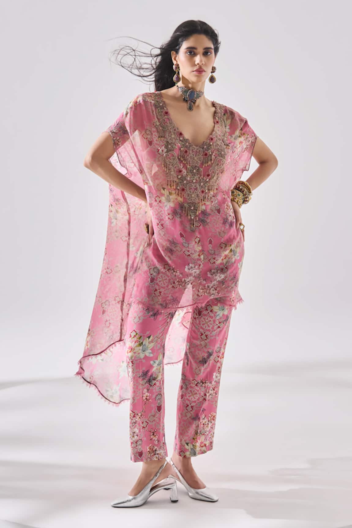 Ridhima Bhasin Floral Georgette Kurta Set 