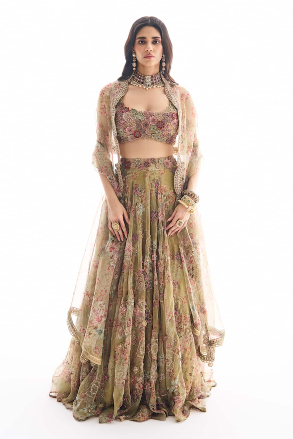 Ridhima Bhasin Mint Green Designer Lehenga Set 