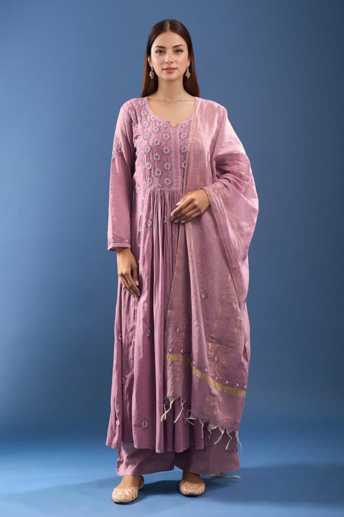 Samyukta Singhania Chikankari Work Kurta Set 