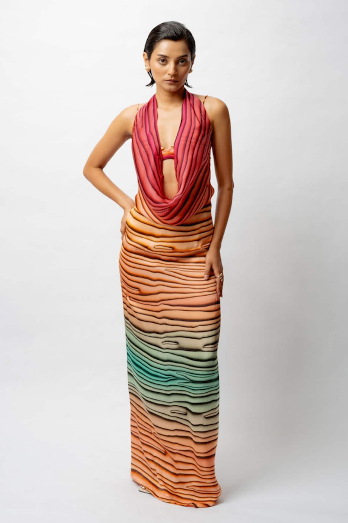 Forty Four Satin Allure Backless Resort Dress 