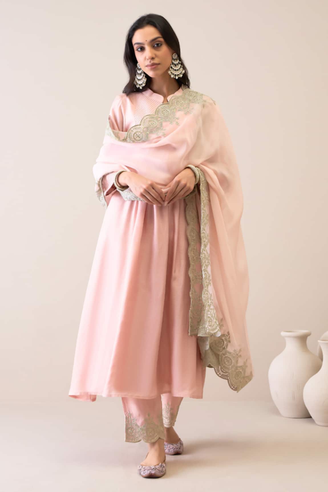 Roohbyridhimaa Pastel Pink Gumaan Kurta Set 