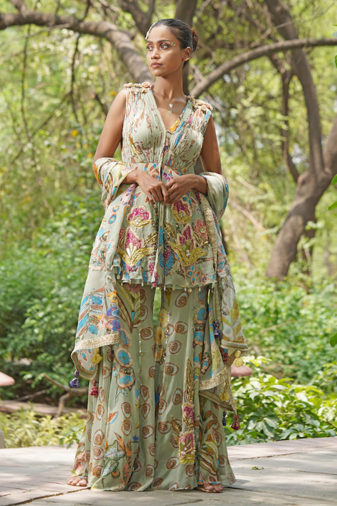 Soniya G Floral Print Georgette Kurta Set 