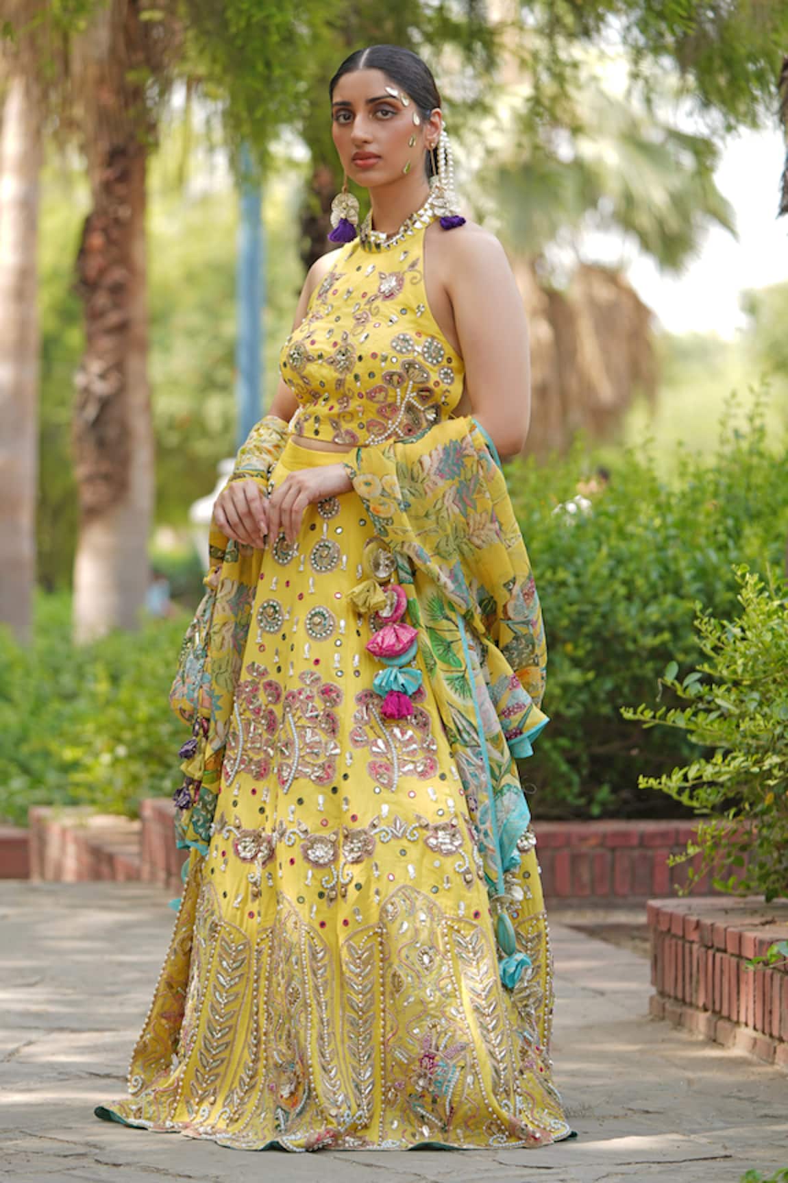 Soniya G Yellow Embroidered Lehenga Set 