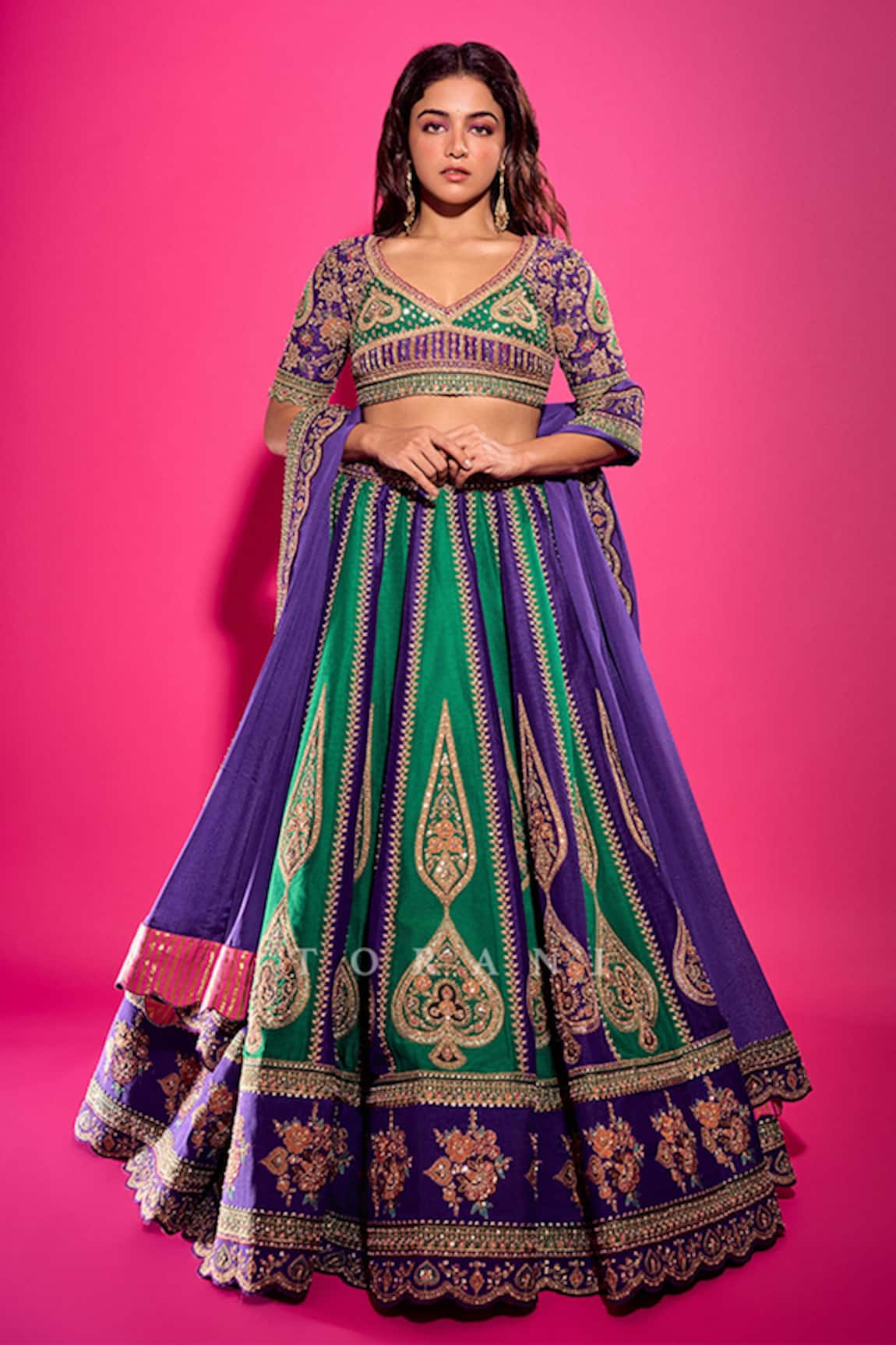 Torani Baghan Morni Lehenga Set 