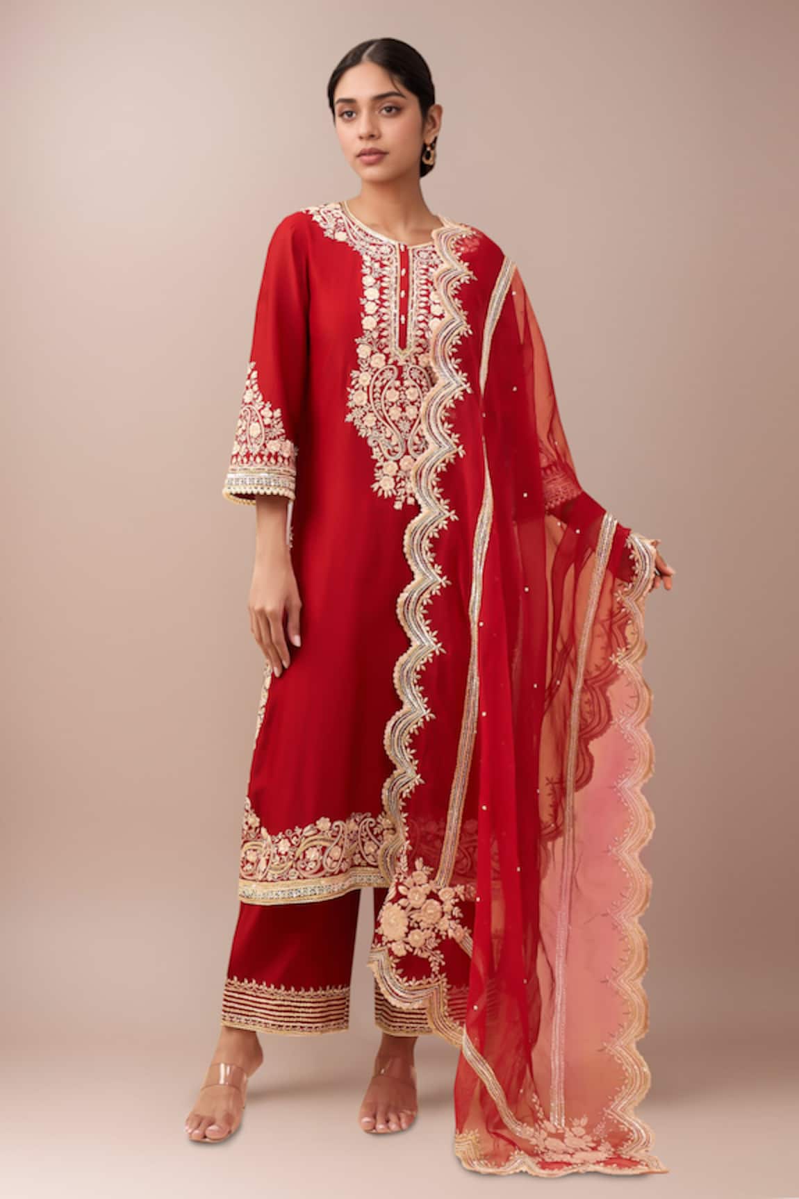 Sheetal Batra Red Choga With Salwar 