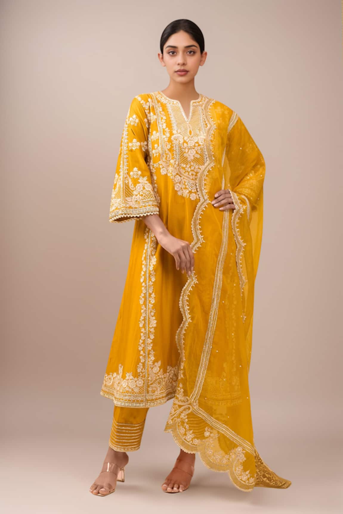 Sheetal Batra Mustard Choga With Salwar Set 