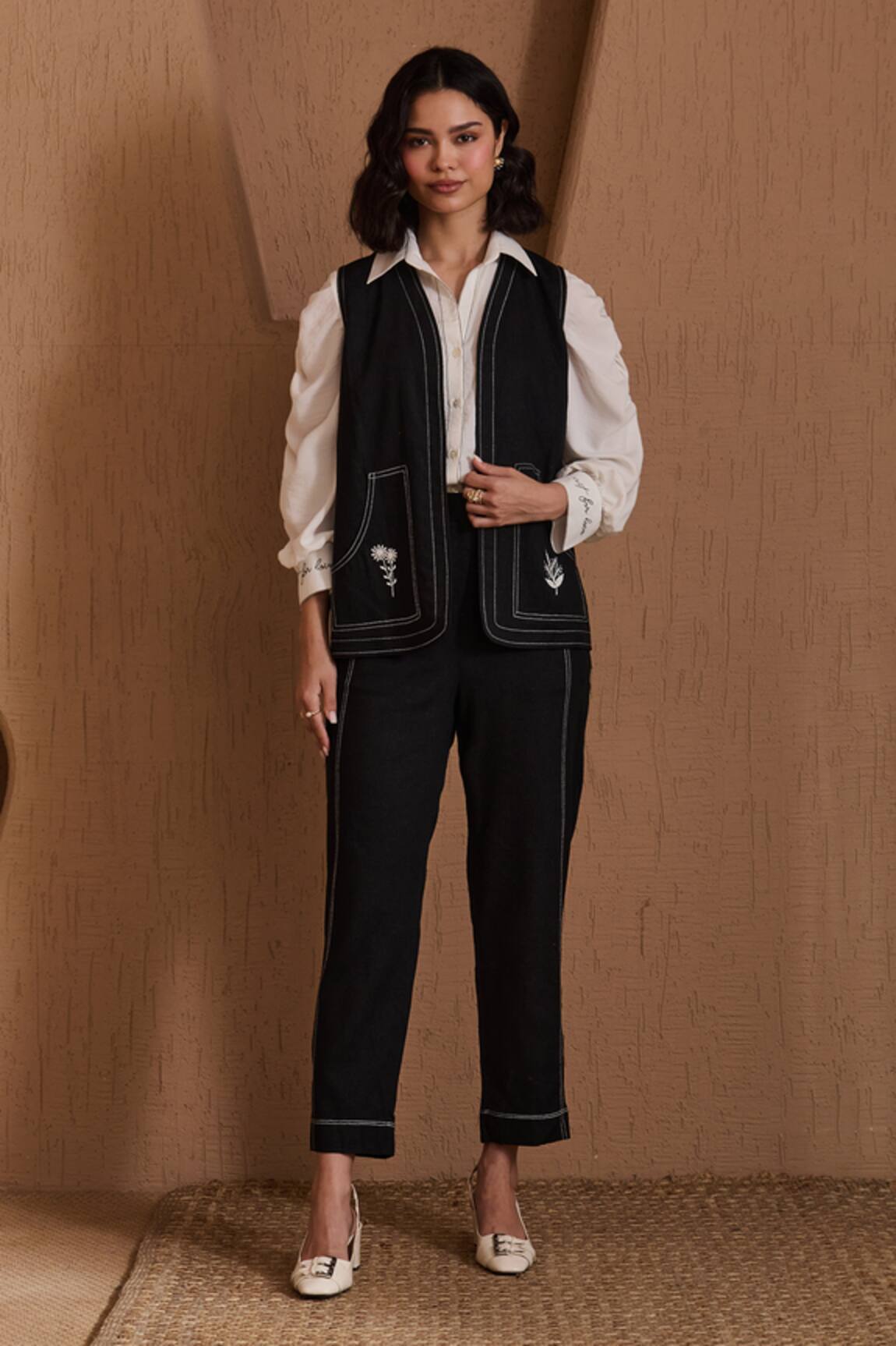 Label Deepika Nagpal Black Annabel Co-ord Set 
