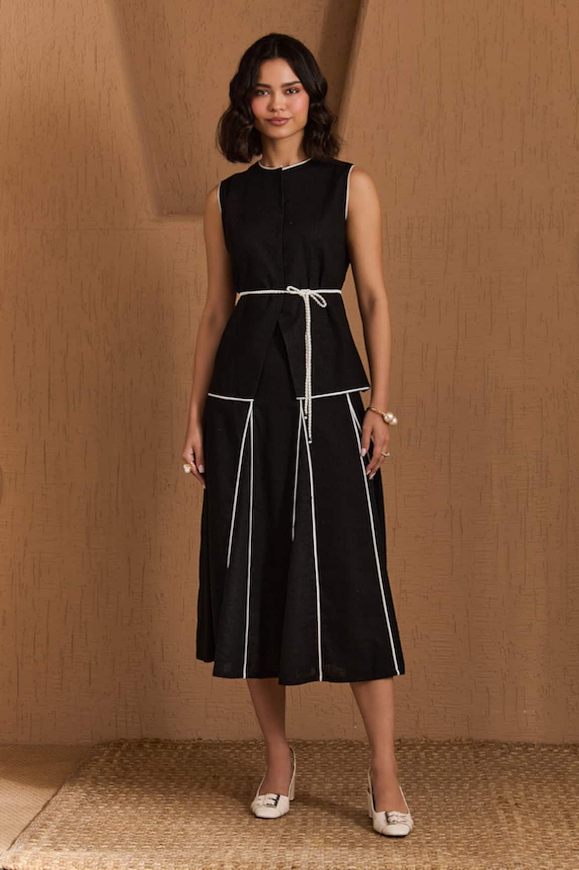 Label Deepika Nagpal Black Loretta Co-ord Set 