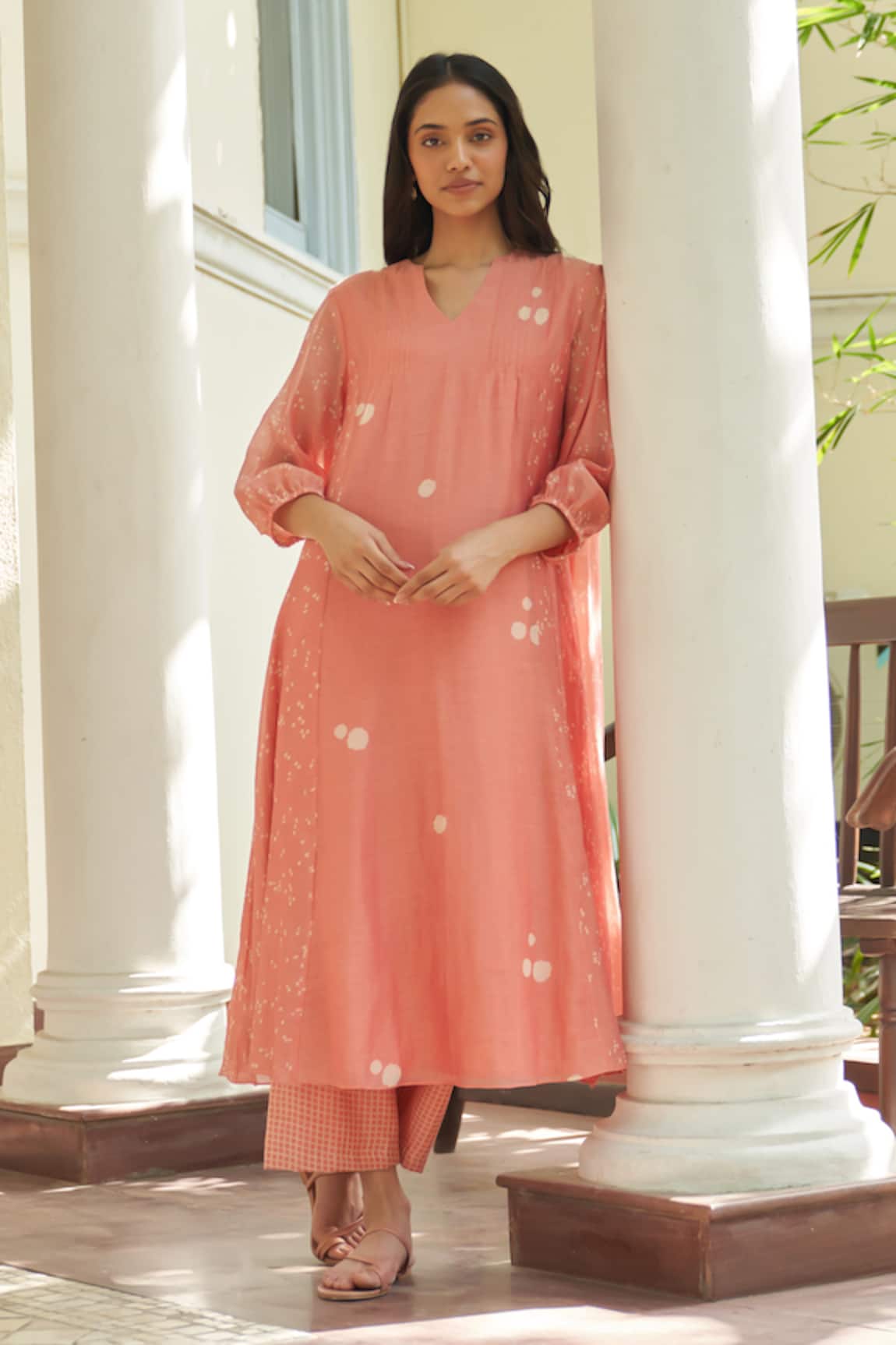 Vaayu Hibiscus Pintuck Co-ord Set 