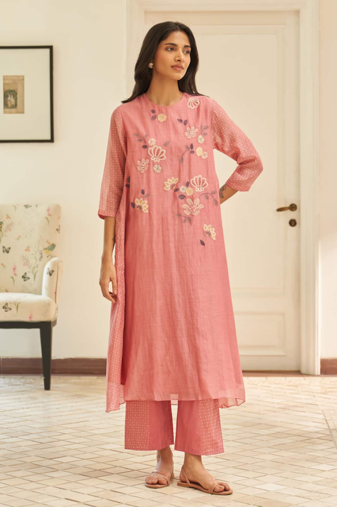 Vaayu Peony Applique Co-ord Set 