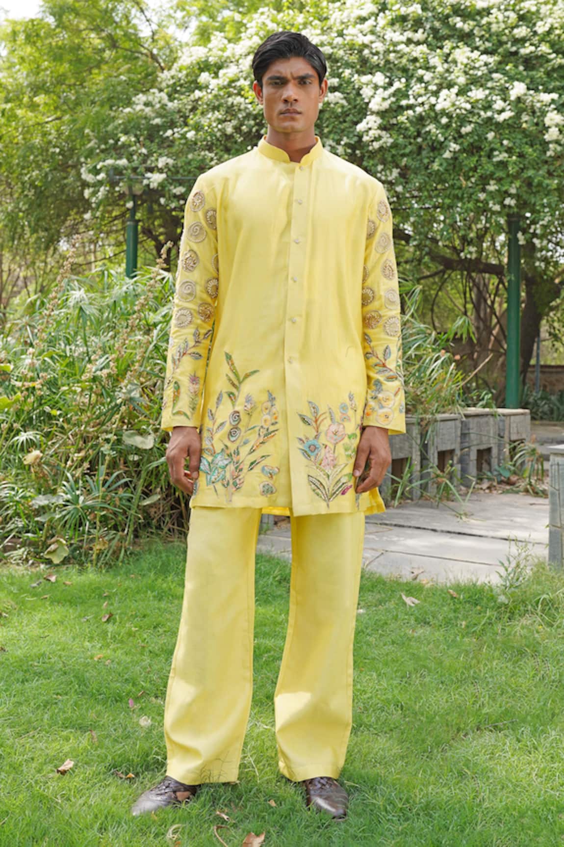 Soniya G Designer Yellow Silk-Blend Kurta Set 