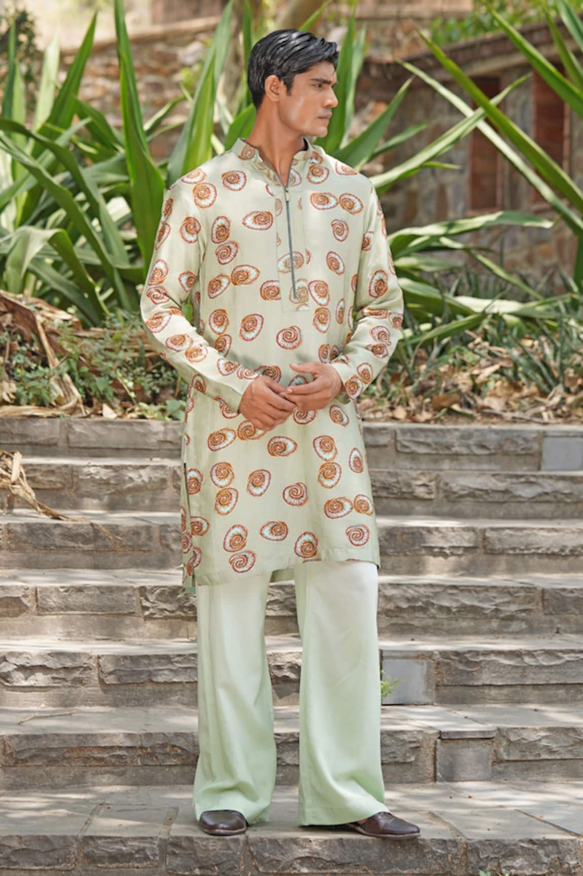 Soniya G Mint Green Designer Kurta & Pant Set 