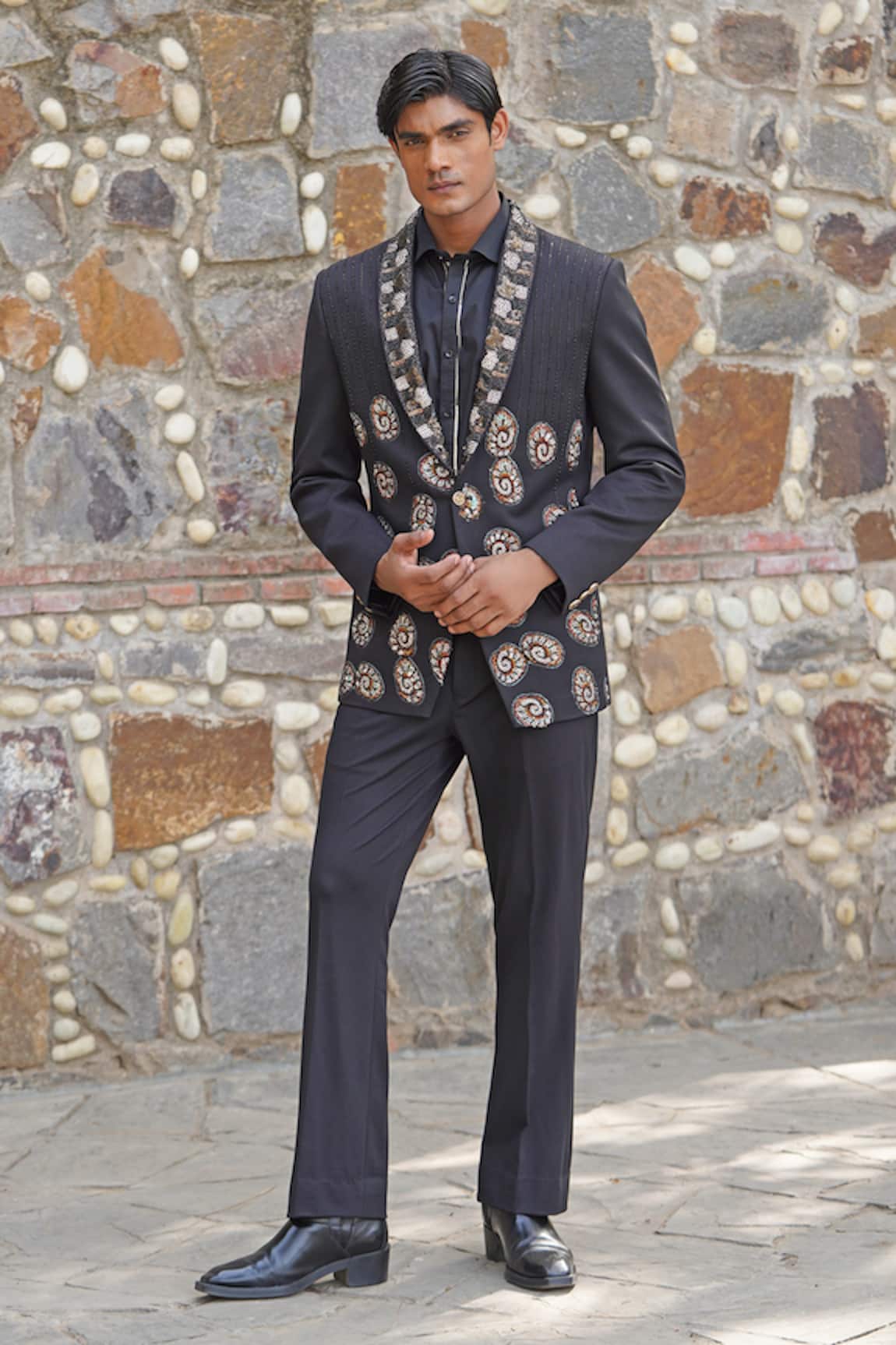 Soniya G Black Designer Blazer Set 