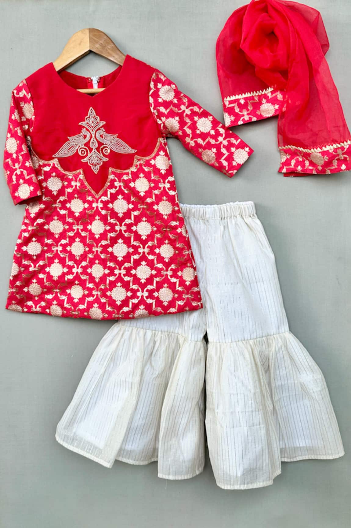 Label Neeti Embroidered Brocade Kurta Set 