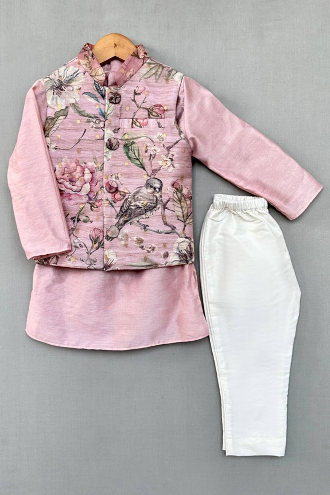 Label Neeti Floral Nehru Jacket Set 