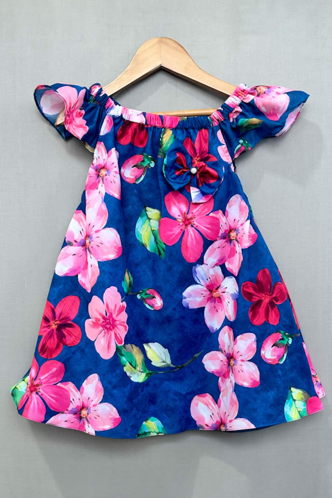 Label Neeti Navy Floral Printed Dress 