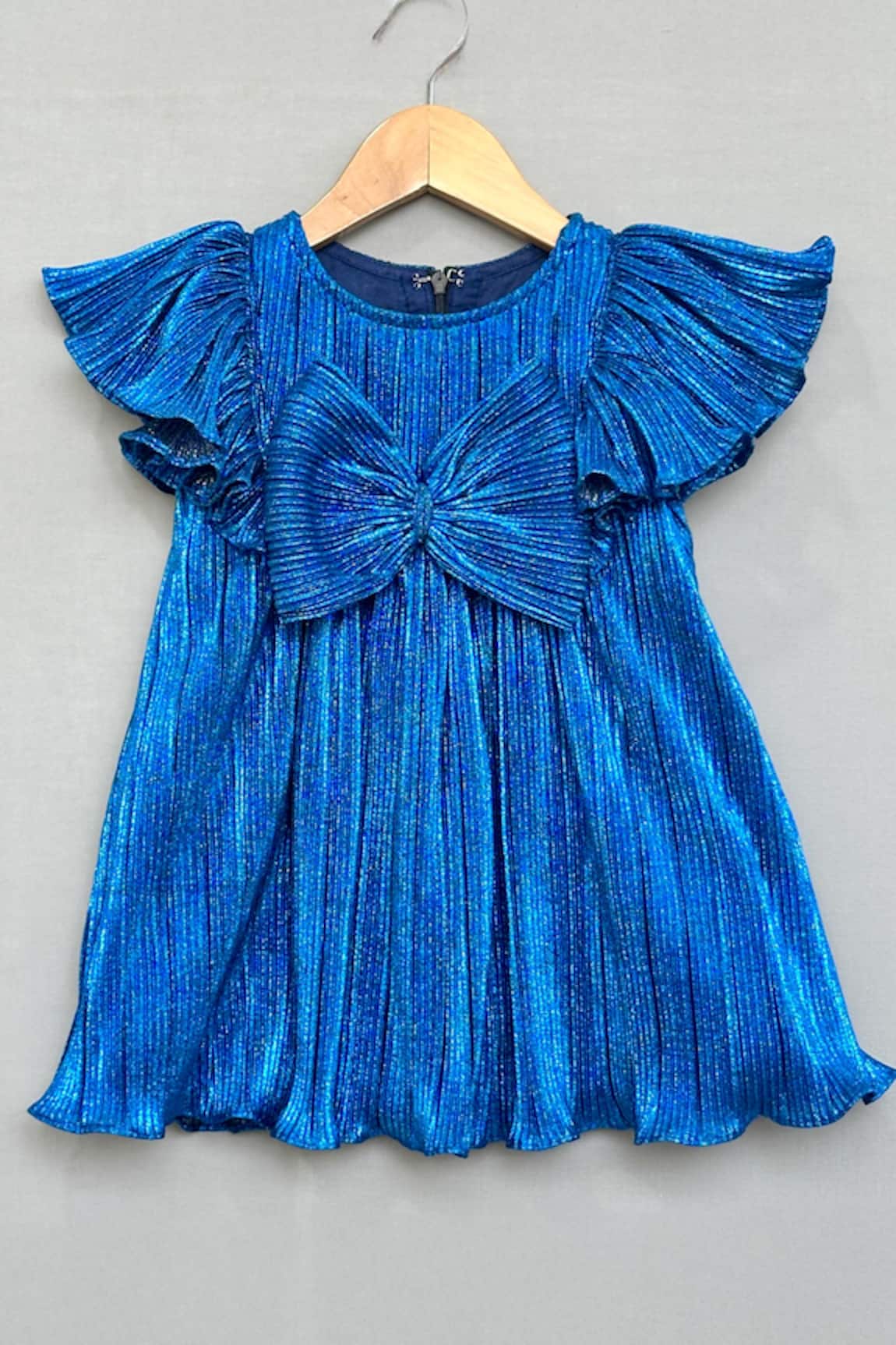 Label Neeti Royal Blue Pleated Party Dress 