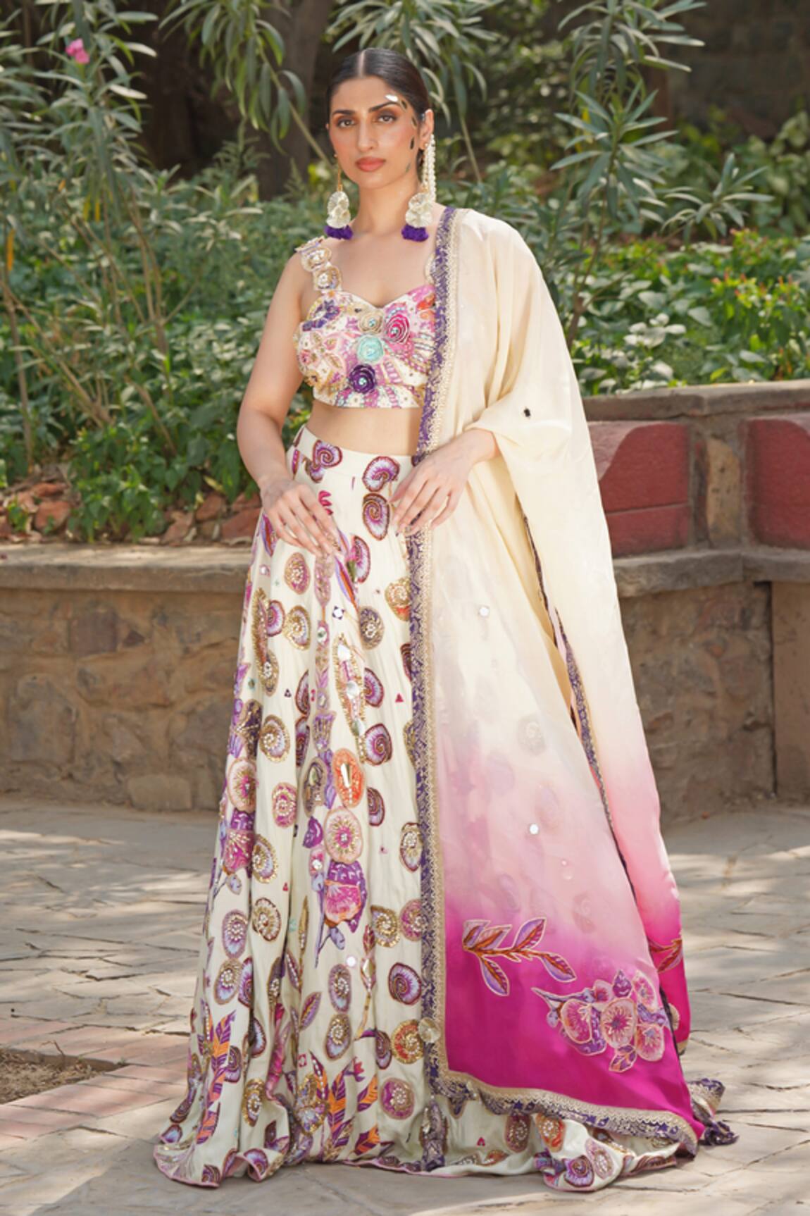 Soniya G Designer Ivory Lehenga Set 