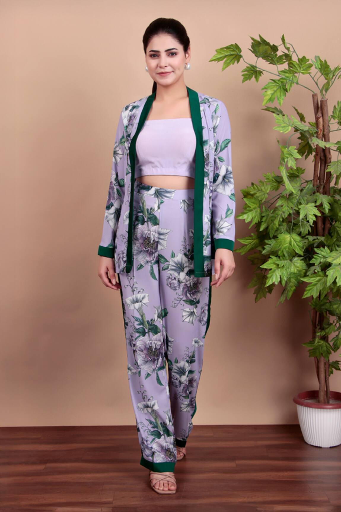 Nidhi Kejriwal Floral Print Blazer Set 