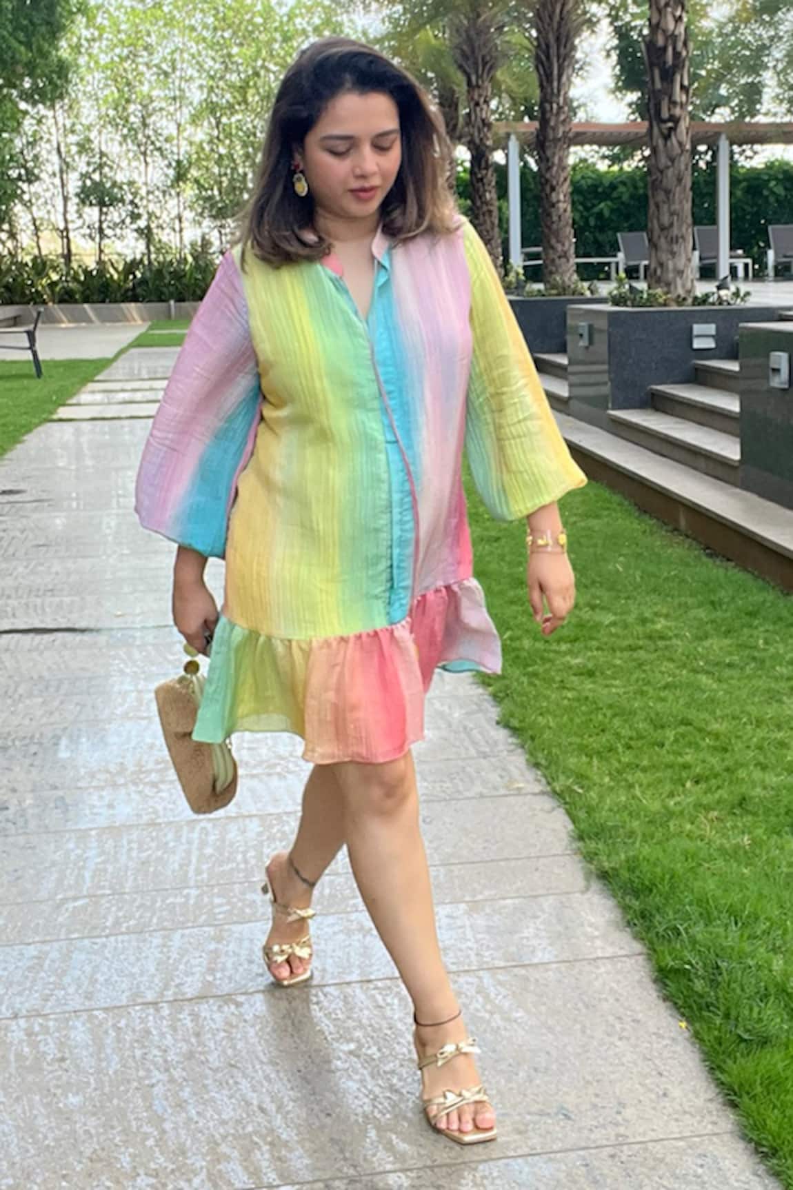 Sonam Parmar Jhawar Multicolor Crushed Dress 