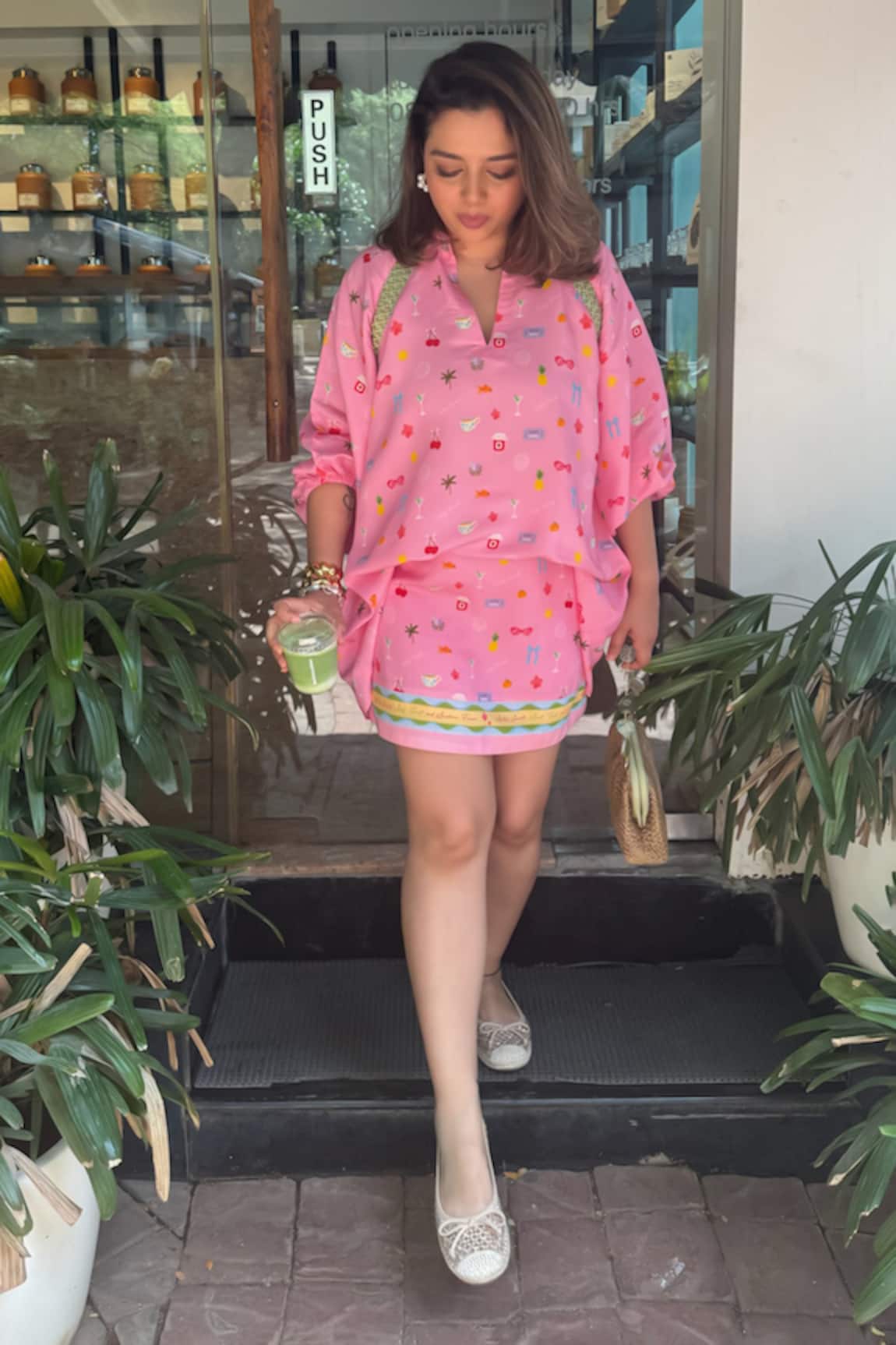 Sonam Parmar Jhawar Pink Designer Skirt & Top Set 