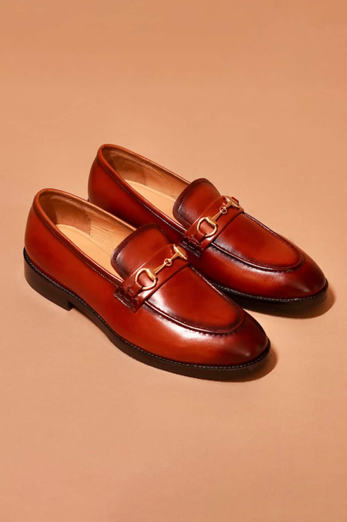 Dmodot Brown Designer Leather Moccasin Shoes 
