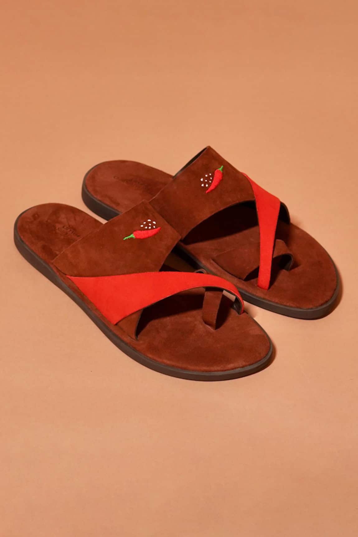 Dmodot Chilli Leather Slippers 