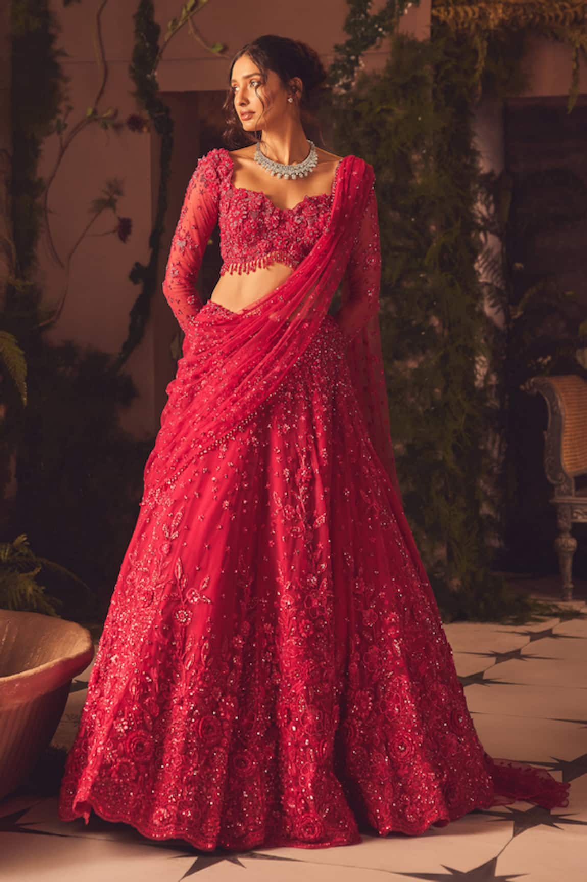 Roqa Designer Roseate Lehenga Set 