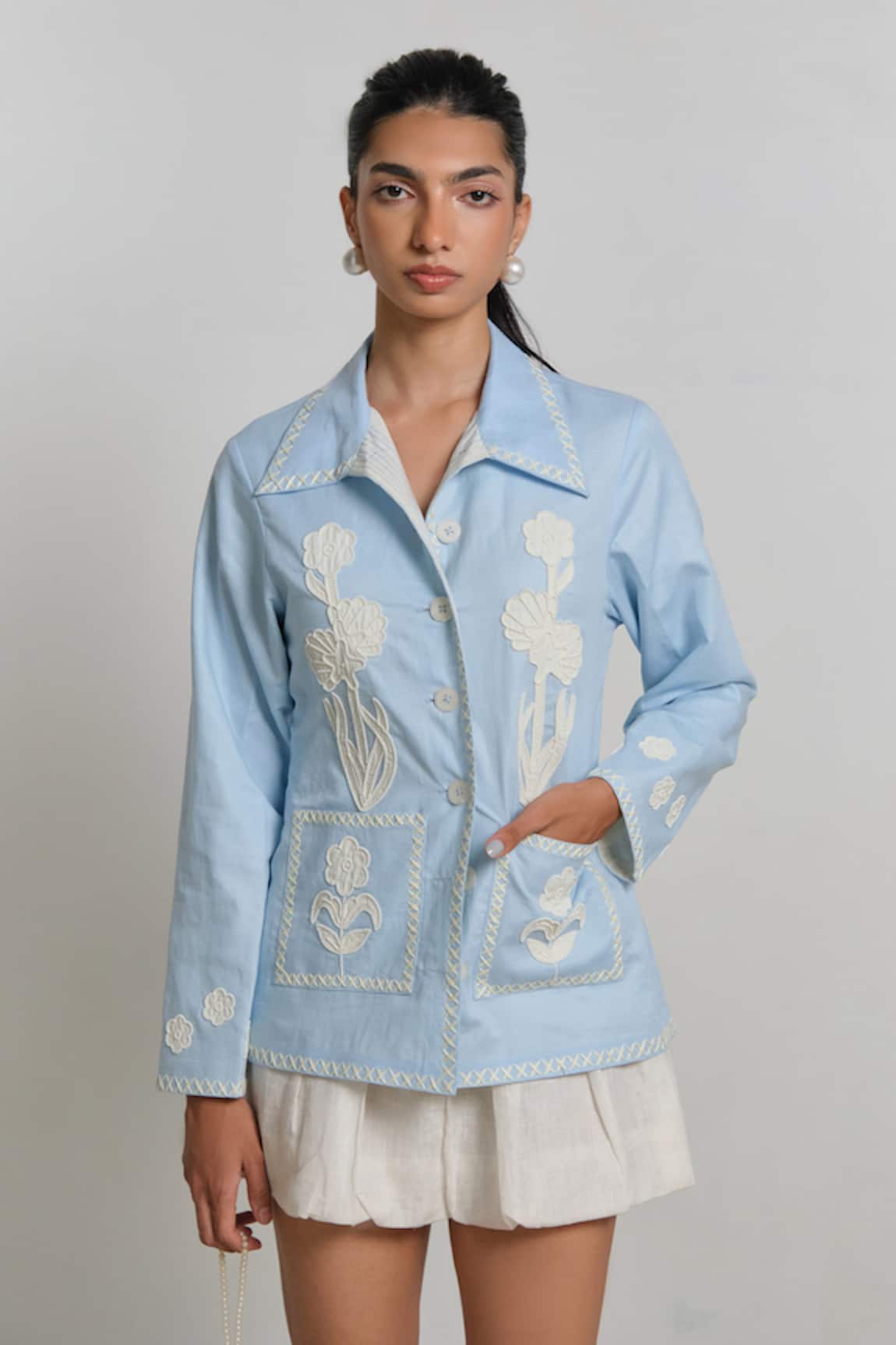 Shimona Azure Sea Folk Shirt 