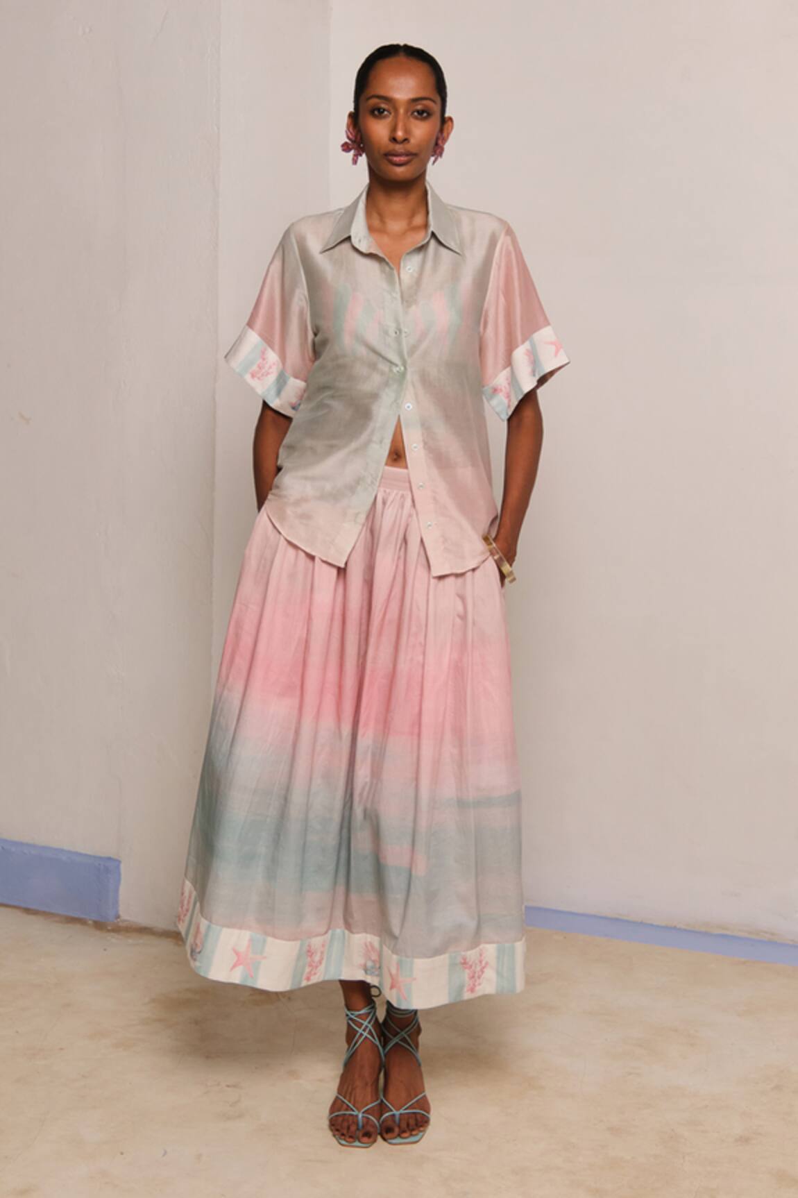 Shimona Ocean Mist Silk Shirt 