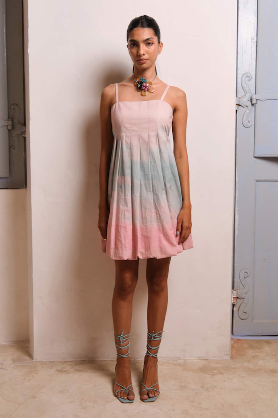 Shimona Ocean Mist Mini Dress 