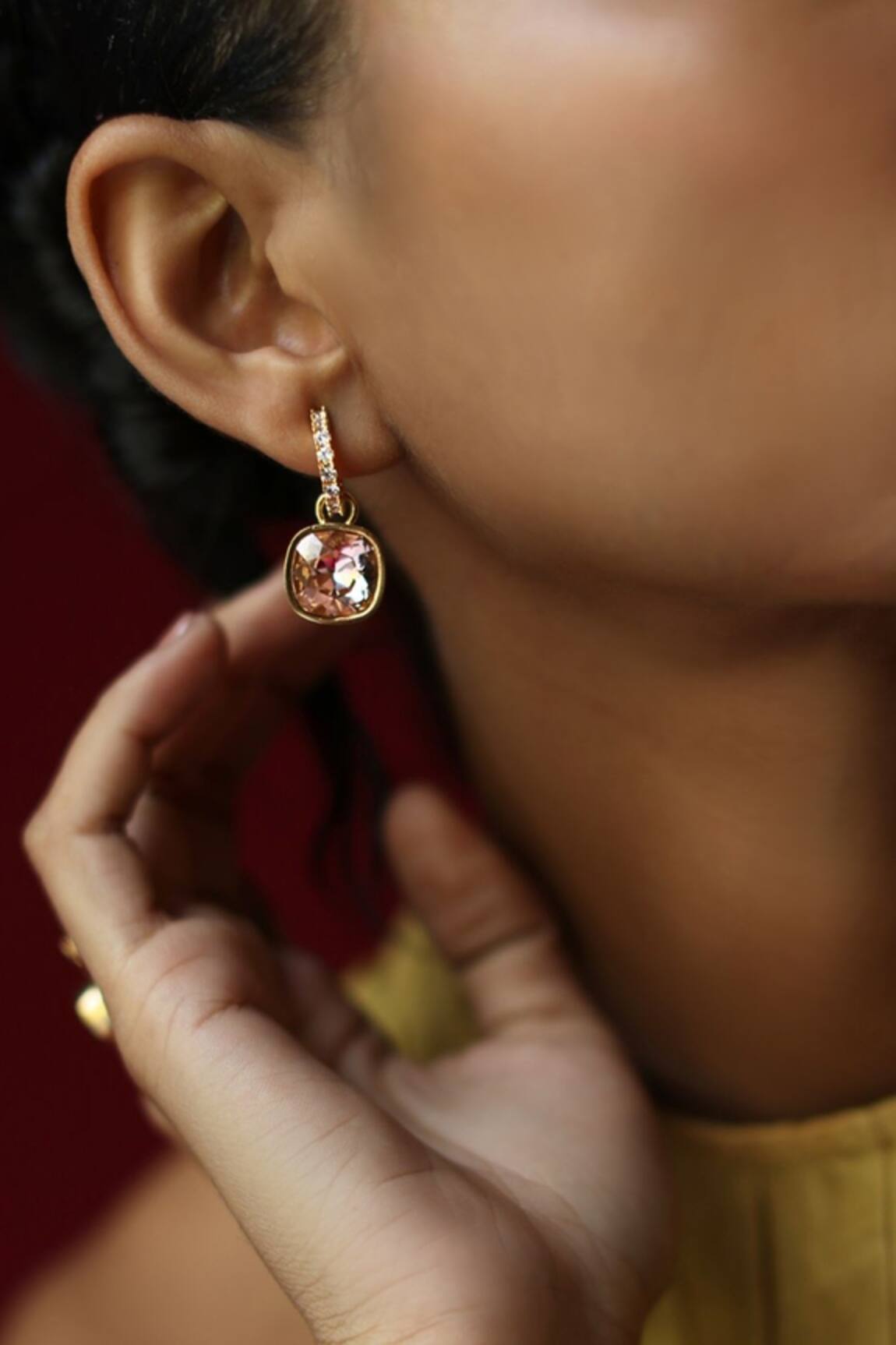 ESME Designer Silver Multi-Color Earrings 