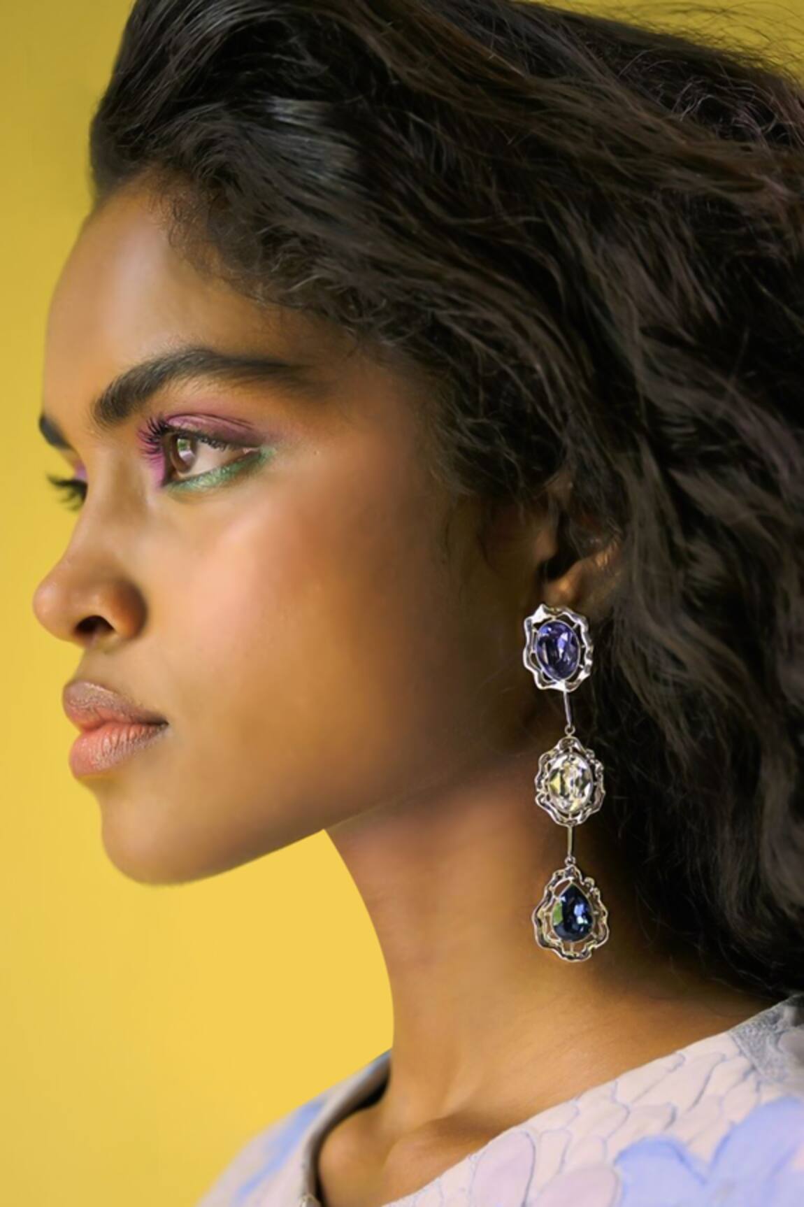 Esme By Aashna Dalmia Blue Designer Earrings Set 