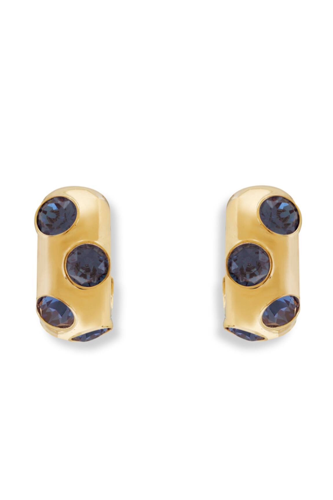 ESME Gold Plated Blue Stone Earrings 