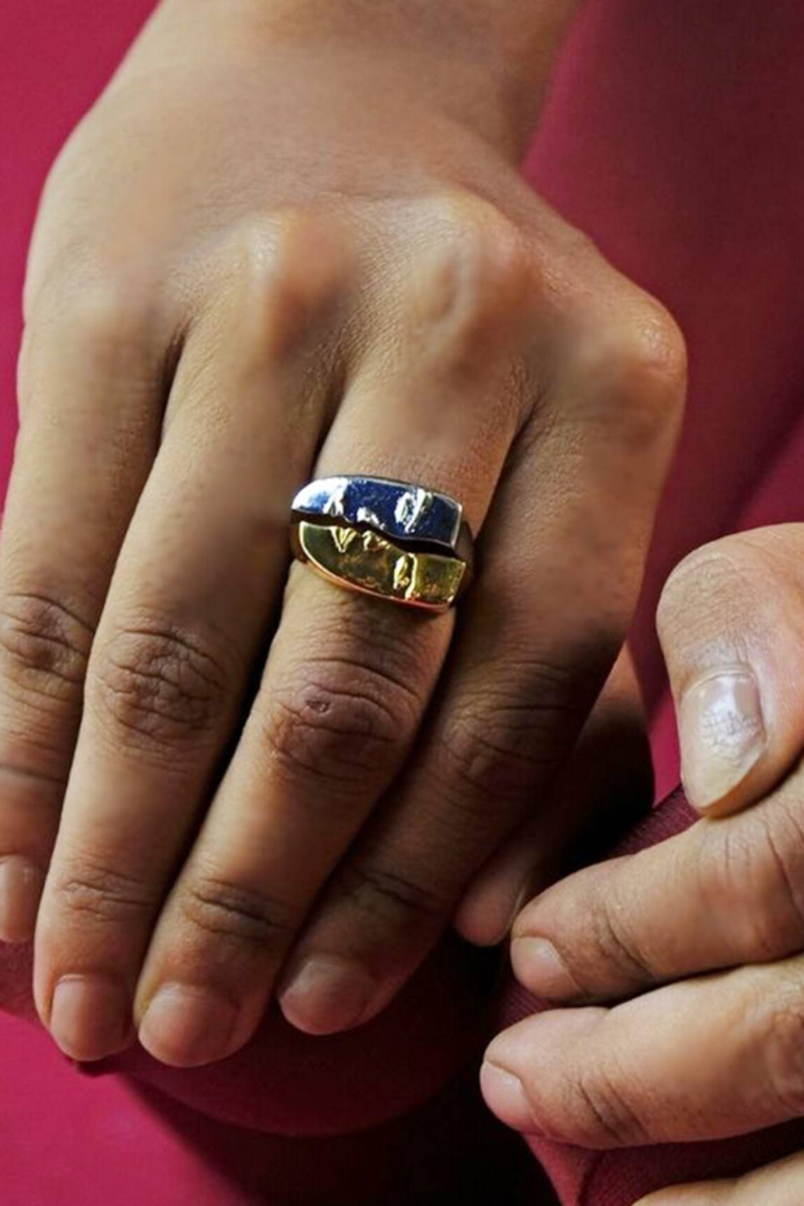Esme By Aashna Dalmia Designer Gold & Silver Plated Ring 