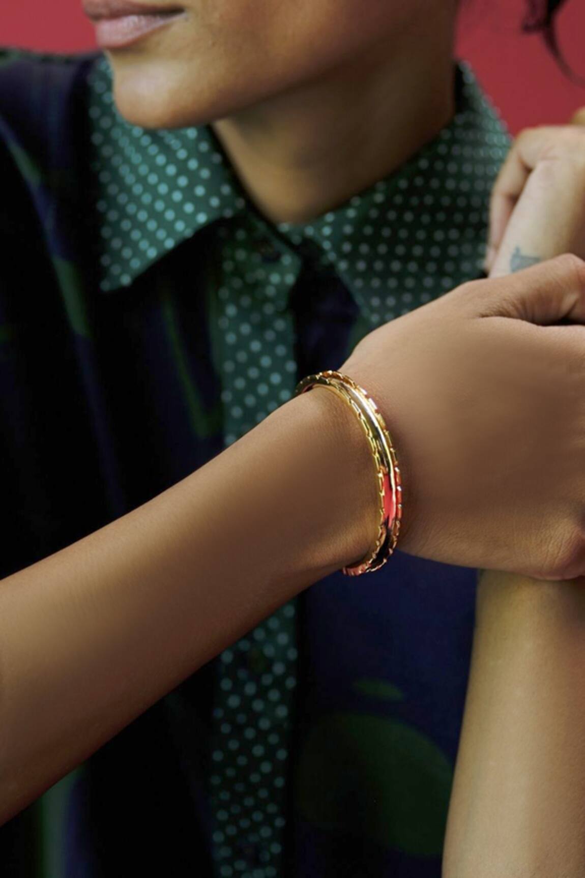 Esme By Aashna Dalmia Designer Golden Bracelet 