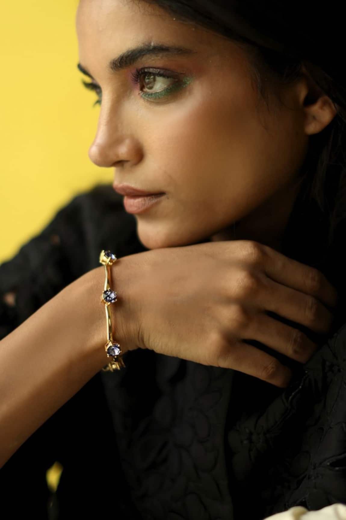 Esme By Aashna Dalmia Designer Golden Bracelet 