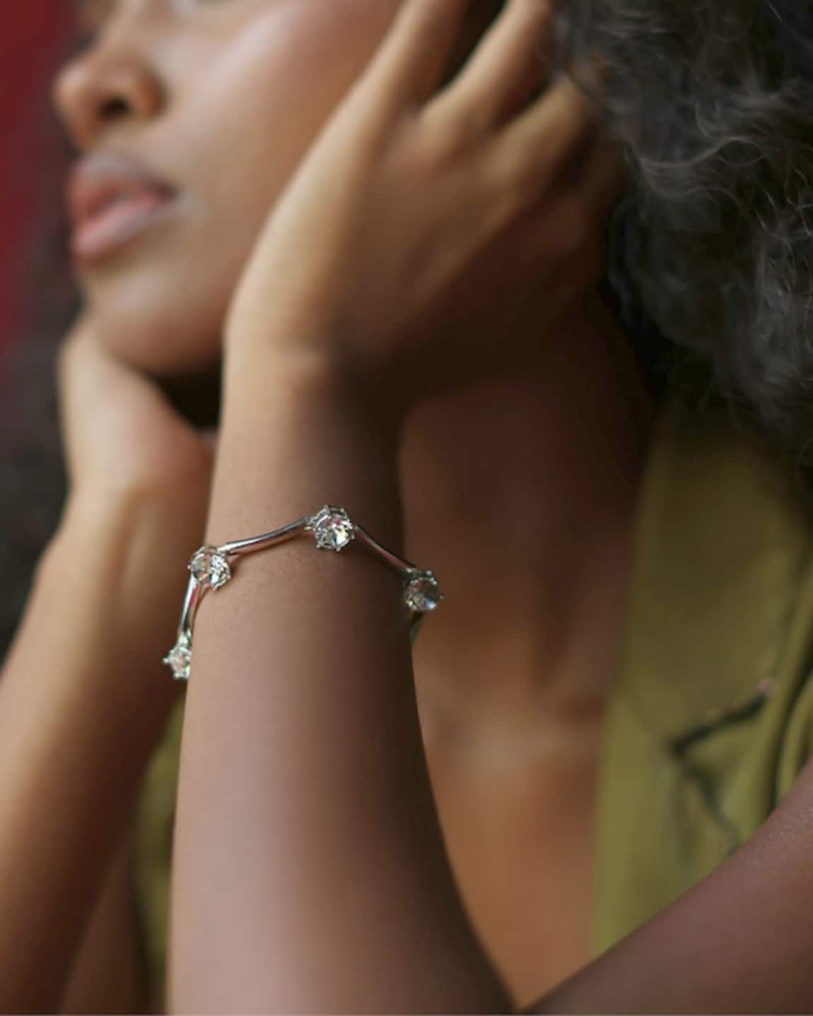 Esme By Aashna Dalmia Designer Silver Bracelet  