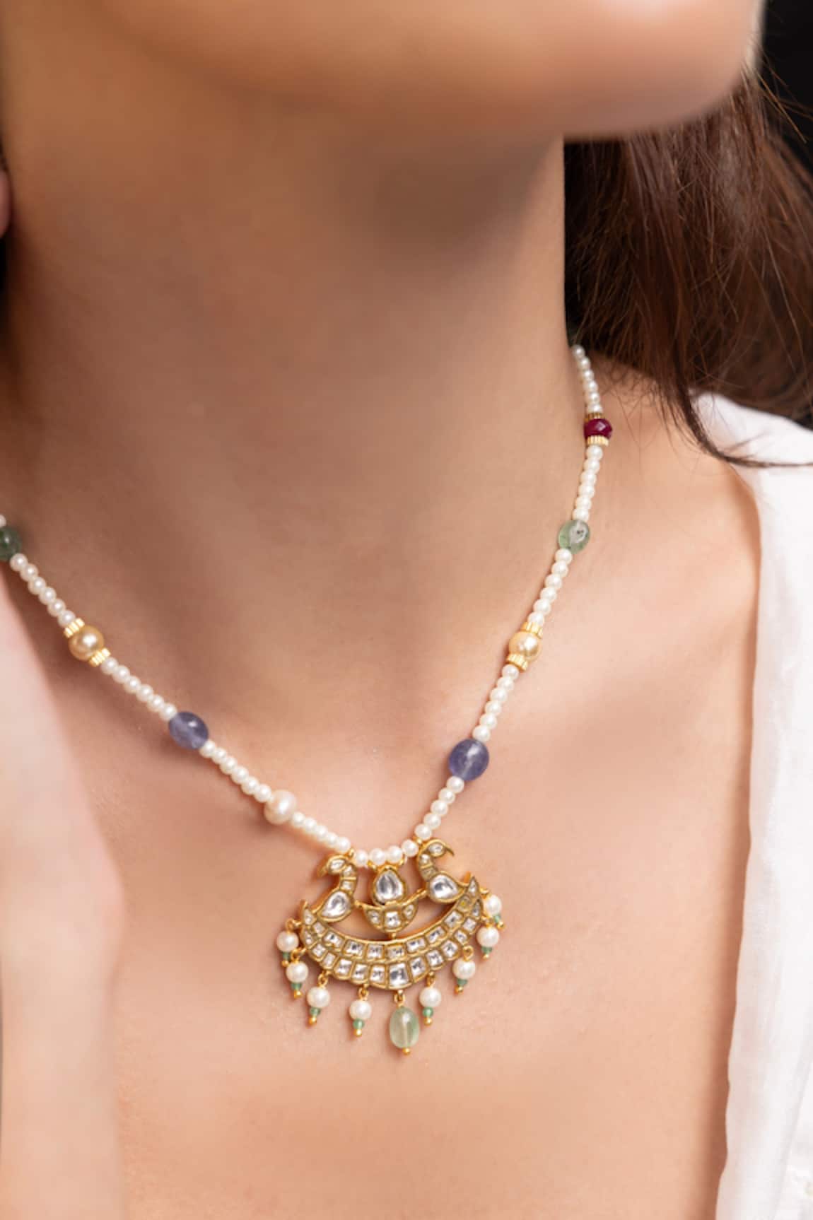 Joules By Radhika Celesti Gold Finish Necklace 