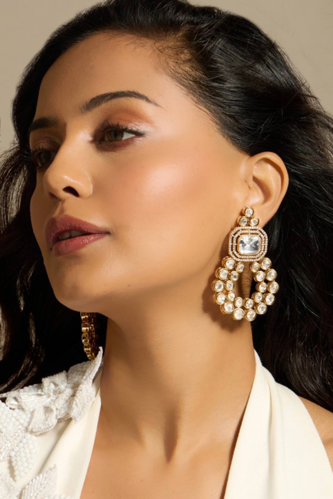 Joules By Radhika Polki Sphere Elegance Earrings 