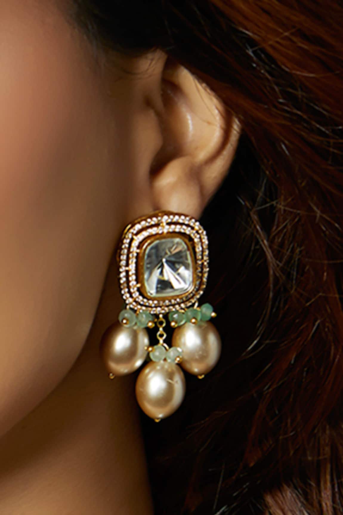 Joules By Radhika Kundan Enchantment Earrings 