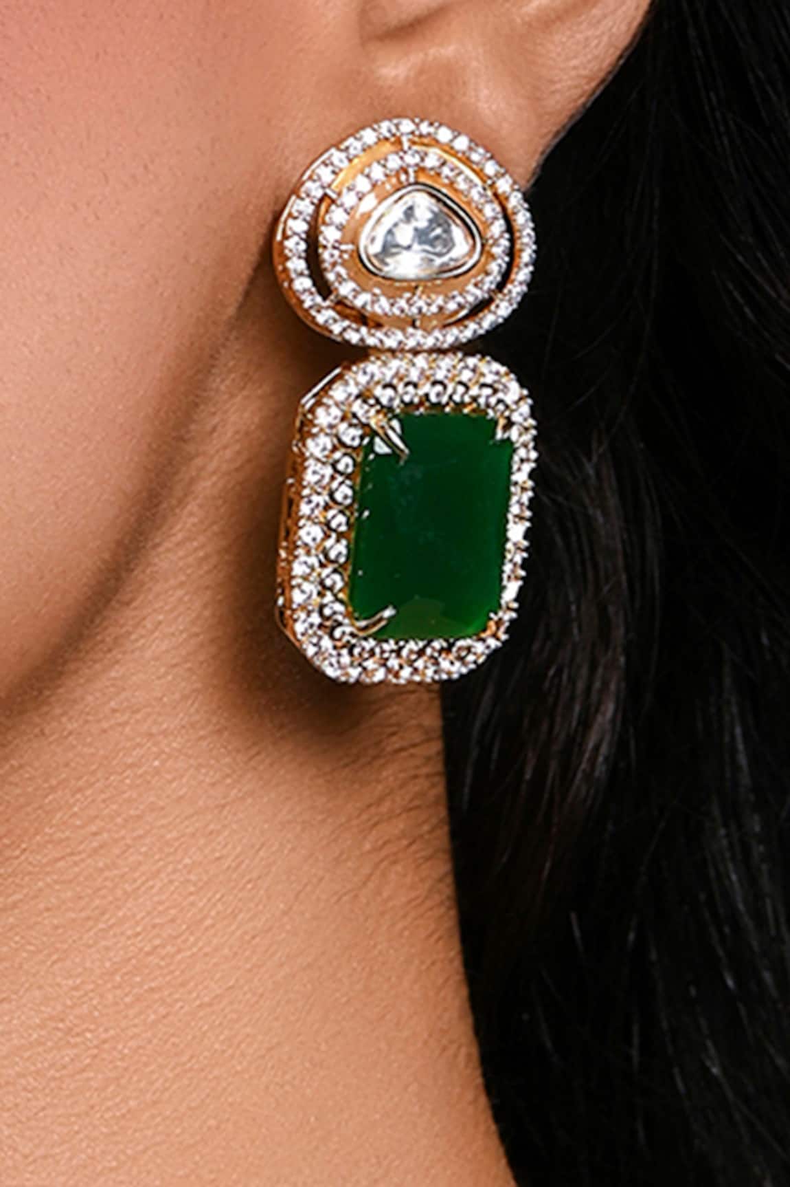 Joules By Radhika Kundan Radiant Rain Earrings 